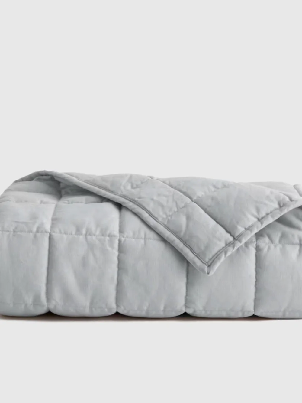 European Linen Toddler Quilt Mist Blue